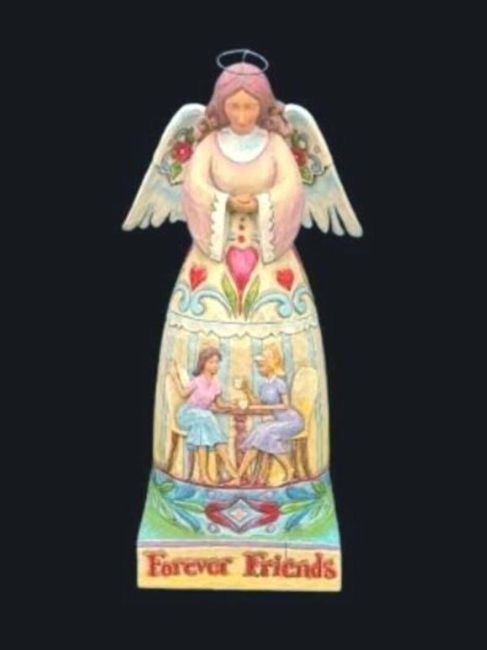 Vintage Jim Shore "Friendship Makes Life Worth Living" Angel Figurine Folk Art 9